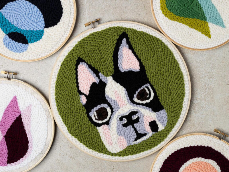 punch needle embroidery